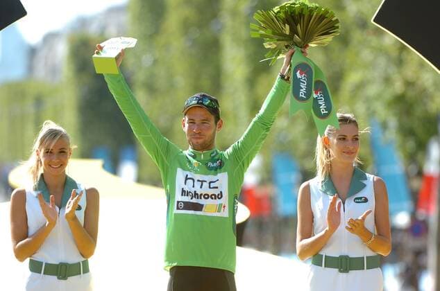 Tour de France 2011 - 21. Etappe: Creteil - Paris --- Htc - High Road 2011, Mark Cavendish holt das Grüne Trikot, Paris 