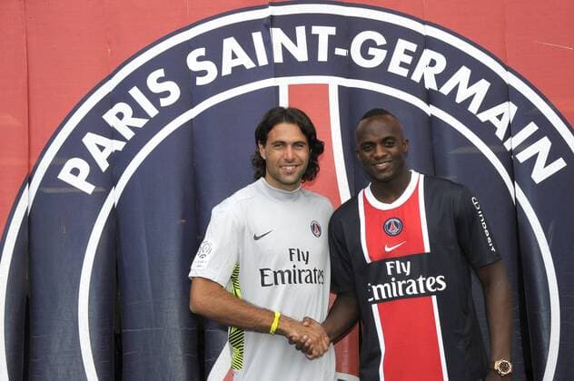 Salvatore Sirigu, Mohamed Sissoko - Pressetermin bei Paris Saint Germain (PSG) - - 