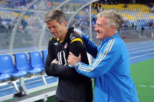 Mickael Landreau ( Lille ) und Didier Deschamps ( coach Marseille ) - OSC Lille vs. Olympique Marseille - Trophee des Champions - 27.07.2011 - xJeanBibardxFEPx 