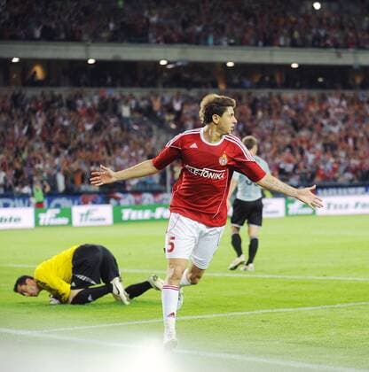 Champions League Qualification - Wisla Krakow - PFC Litex Lovech - Celebration MAOR MELIKSON - 20110803LUK025S o0 Fussball