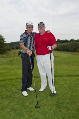 v.l. FRANZ BECKENBAUER und ULI HOENESS - FC BAYERN GOLFTURNIER im Golfclub Egmating bei München 03.08.2011