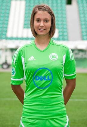 Nathalie Bock (VFL Wolfsburg) - Fototermin 1. Damen Fußball Bundesliga Saison 2011-12 in der Volkswagen Arena Wolfsburg - Einzelbild,Portrait,Deutschland, 09.08.2011, Frauen, Frau, Damen, Fußball