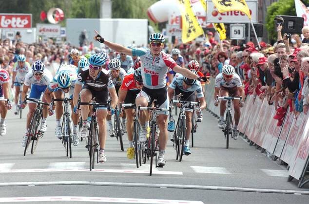 Eneco Tour 2011, 2. Etappe: Aalter - Ardooie; Omega Pharma-Lotto 2011, Garmin - Cervelo 2011, Andre Greipel, Tyler Farrar 