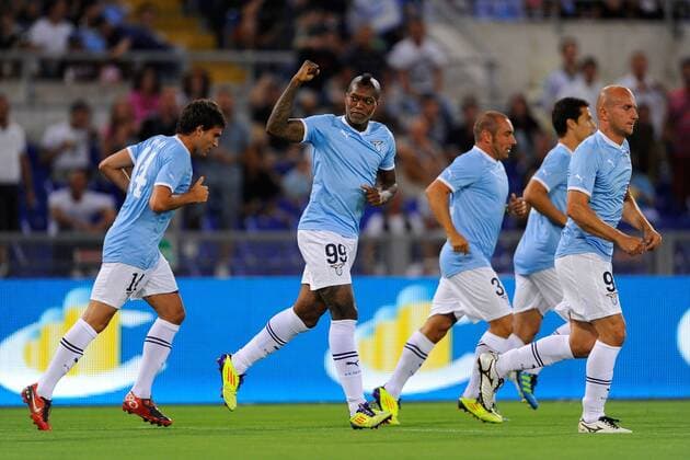 Lazio Rom - Real Sociedad, Torjubel Djibril Cisse 