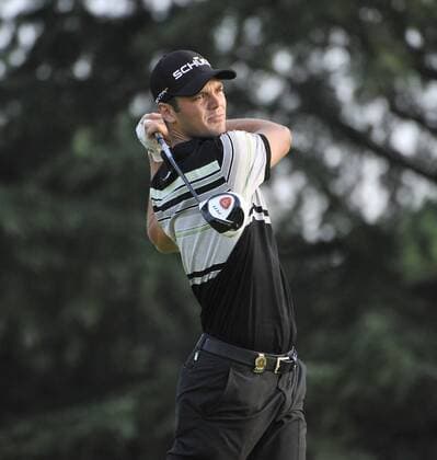 Martin Kaymer of Germany hits his tee shot on the 10th hole during the second round of the 93rd PGA Golf Herren Championship at the Atlanta Athletic Club on August 12, 2011 in Johns Creek, Georgia.  BKX2011081217