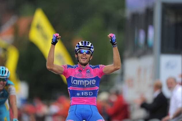 Eneco Tour 2011, 5. Etappe: Genk - Genk; Etappensieger Matteo Bono (ITA Lampre Isd), Genk Cycling : Eneco Tour 2011 Stage 5 