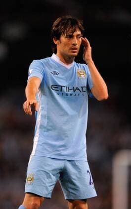 David Silva of Manchester City Barclays Premier League Manchester City v Swansea City 15th August, 2011 EDITORIAL USE ONLY. No use with unauthorised audio, video, data, fixture lists, club league logos or live services. Online in-match use limited to 120 images, no video emulation. No use in betting, games or single club league player publications.