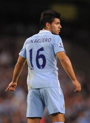 Sergio Aguero of Manchester City Barclays Premier League Manchester City v Swansea City 15th August, 2011 EDITORIAL USE ONLY. No use with unauthorised audio, video, data, fixture lists, club league logos or live services. Online in-match use limited to 120 images, no video emulation. No use in betting, games or single club league player publications.