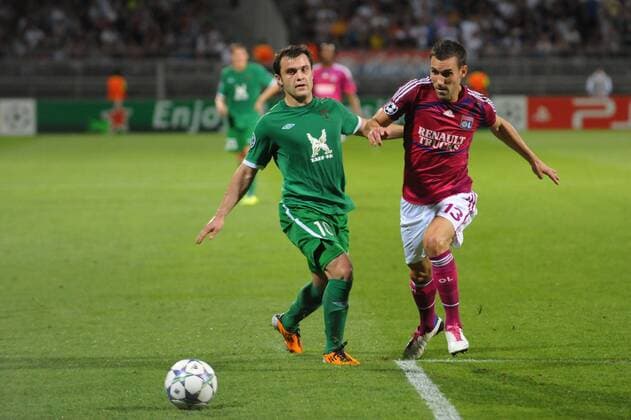 Anthony Reveillere (lyon) contre Ala Kasaev (rubin kazan) Olympique Lyon vs. Rubin Kazan Champions League Quali xFredericChambertxPanx 