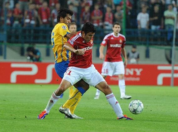 Wisla Krakow - APOEL FC Nikosia, Gervasio Nunez (P) ---  110817PAJ014