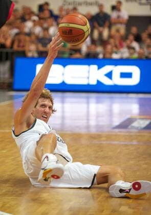 Basketball Bamberg 19.08.2011 Supercup 2011 Deutschland (GER) - Belgien (BEL) Dirk Nowitzki (Deutschland, No.14)