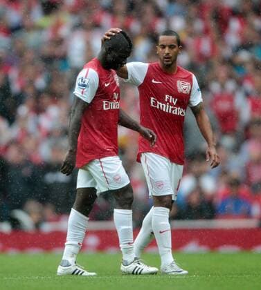 Arsenal s Emmanuel Frimpong gets sent off Barclays Premier League, Arsenal FC London vs Liverpool FC. 20th August, 2011 EDITORIAL USE ONLY. No use with unauthorised audio, video, data, fixture lists, club league logos or live services. Online in-match use limited to 120 images, no video emulation. No use in betting, games or single club league player publications.