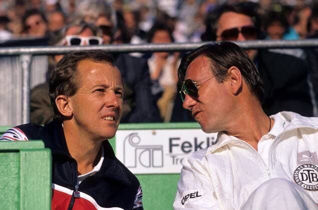 Niki Pilic (CRO, re.) und Bob Brett (USA) - Aufmacher Tennis ATP Tour 1989 Hamburg Rothenbaum