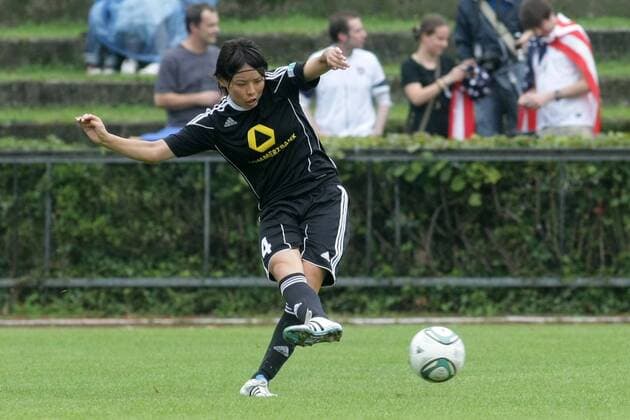 21.08.2011, Frauenfußball-Bundesliga, 1. Spieltag: 1. FFC Frankfurt - SG Essen-Schönebeck. Saki Kumagai (1. FFC Frankfurt).