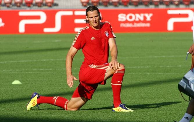 22. 08 .2011 Zürich Letzigrund Stadion , Abschlusstraining FC Bayern München vor dem Champions League Quali Spiel gegen den FC Zürich Im Bild : Daniel Van Buyten (FC Bayern München) 