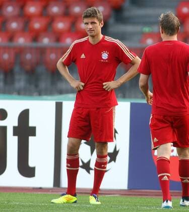 22. 08 .2011 Zürich Letzigrund Stadion , Abschlusstraining FC Bayern München vor dem Champions League Quali Spiel gegen den FC Zürich Im Bild : Thomas Müller (FC Bayern München) 