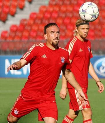 22. 08 .2011 Zürich Letzigrund Stadion , Abschlusstraining FC Bayern München vor dem Champions League Quali Spiel gegen den FC Zürich Im Bild : Franck Ribery (FC Bayern München) 
