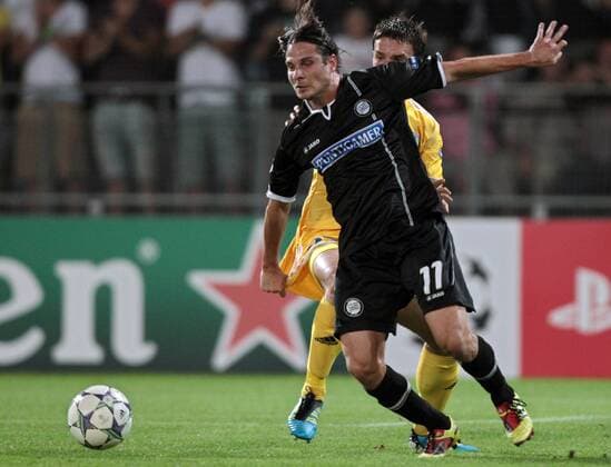 FUSSBALL - UEFA CL Play Off, Sturm vs Borisov GRAZ,AUSTRIA,24.AUG.11 - FUSSBALL - UEFA Champions League, Play Off, SK Sturm Graz vs FC BATE Borisow. Bild zeigt Imre Szabics (Sturm). 