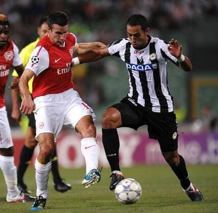 Robin Van Persie Arsenal, Mehdi Benatia Udinese - Champions League Quali - Udinese Calcio - Arsenal FC London -
