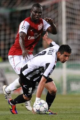 Mauricio ISLA Udinese, Emmanuel FRIMPONG Arsenal - Champions League Quali - Udinese Calcio - Arsenal FC London -