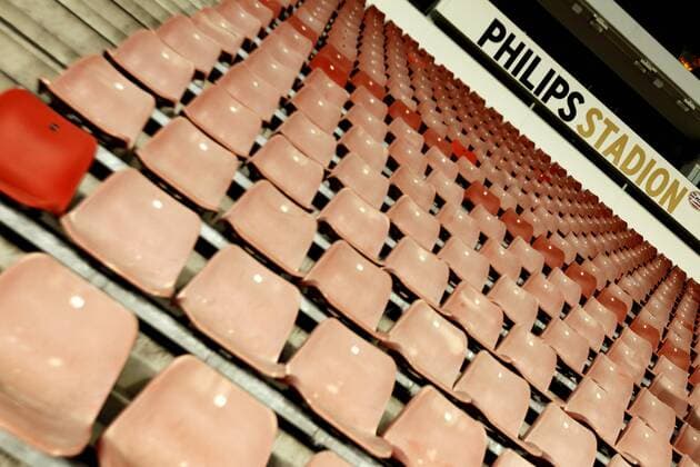 FUSSBALL - UEFA EL Play Off, EINDHOVEN,NIEDERLANDE,24.AUG.11 - FUSSBALL - UEFA Europa League, Play Off, Tribüne im Philips-Stadion des PSV Eindhoven. 