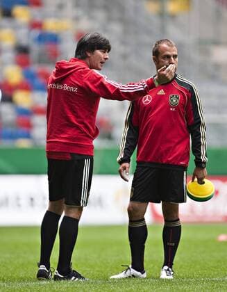 Düsseldorf, 30.08.2011, Training DFB Trainer Joachim Löw (Deutschland), Assistenz-Trainer Hans Dieter Flick (Deutschland)