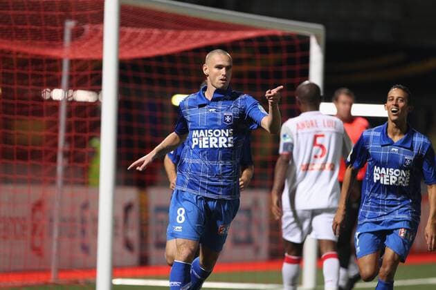 Football : 16e Coupe de la Ligue - AS Nancy AJ Auxerre - 30.08.2011 - Joie de Anthony le Tallec (Auxerre) Football : 16e Coupe de la Ligue - AS Nancy AJ Auxerre - Ligue 1 - 30.08.2011 StephanieGrossetete 