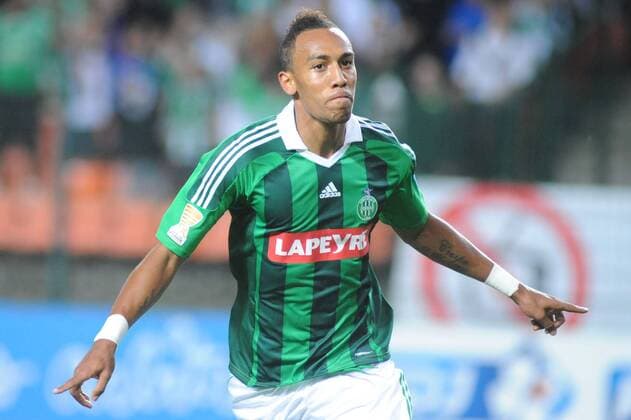 Joie de Pierre Emerick Aubameyang (Saint Etienne) Football : AS Saint Etienne Girondins Bordeaux - Coupe de la Ligue - 31.08.2011 FredericCHAMBERT PanoramiC 