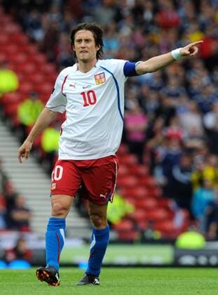 Tomas Rosicky of Czech Republic European Championship Qualifying Group I Scotland v Czech Republic 3rd September, 2011 EDITORIAL USE ONLY. No use with unauthorised audio, video, data, fixture lists, club league logos or live services. Online in-match use limited to 120 images, no video emulation. No use in betting, games or single club league player publications.