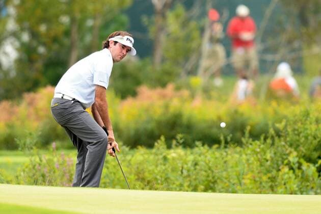 September 4, 2011: Bubba Watson chips on to the 2nd hole during third round action of the Deutsche Bank Championship at TPC Boston in Norton, MA. PGA Golf Herren SEP 04 Deutsche Bank Championship - Third Round Icon287110904203 EDITORIAL USE ONLY