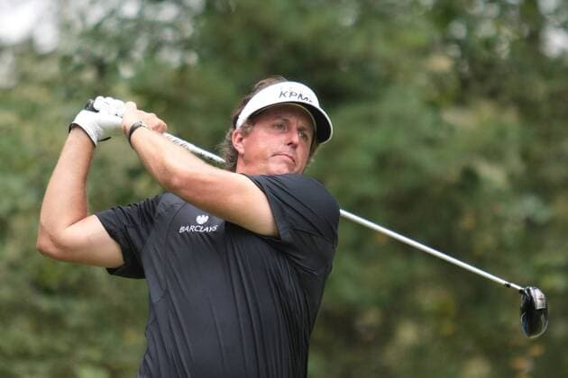 04 SEP 2011: Phil Mickelson of San Diego, CA during the Third Round of the Deutsche Bank Championship at TPC Boston, Norton, Massachusetts on September 4, 2011. PGA Golf Herren SEP 04 Deutsche Bank Championship - Third Round Icon482110904064 EDITORIAL USE ONLY