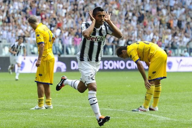 Gc Torino 11 09 2011 - campionato di calcio serie A Juventus Turin - FC Parma esultanza gol Arturo Vidal 