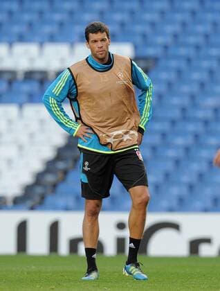 FUSSBALL CHAMPIONS LEAGUE SAISON 2011 2012 Gruppe 12.09.2011 FC Chelsea London - Bayer 04 Leverkusen Abschlusstraining im Stadion Stamford Bridge Michael Ballack (Bayer 04 Leverkusen) 