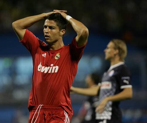 Zagreb, 14.09.2011. - Champion League, Group D, Maksimir Stadium, GNK Zagreb (blue) - Real Madrid CF (red) 0:1 Cristiano Ronaldo