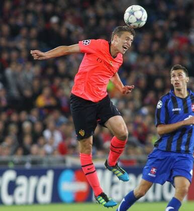 14.09 .2011 Basel , St Jakob Park Fussball UEFA Champions League Gruppenphase FC Basel - Otelul Galati (ROM) 2:1 Fabian Frei (FC Basel) Einzelbild , Aktion