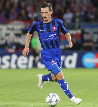 14.09 .2011 Basel , St Jakob Park Fussball UEFA Champions League Gruppenphase FC Basel - Otelul Galati (ROM) 2:1 Adrian Salageanu (Otelul Galati)