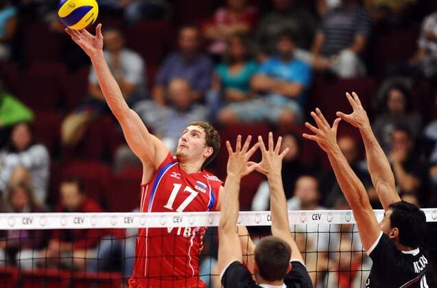 15.09.2011 KARLOWE WARY - 2011 CEV MEN VOLLEYBALL EUROPEAN CHAMPIONSHIP - RUSSIA VS. BULGARIA QUARTER FINAL GAME - MAXIM MIKHAYLOV -  20110915LUK125