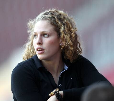 Kim Kulig besuchte die deutsche Nationalmannschaft beim Training EM Qualifikation Deutschland vs. Schweiz (Frauen)