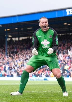 Paul Robinson of Blackburn Rovers celebrates the win Barclays Premier League - Blackburn Rovers vs. Arsenal FC London - 17th September, 2011 EDITORIAL USE ONLY. No use with unauthorised audio, video, data, fixture lists, club league logos or live services. Online in-match use limited to 120 images, no video emulation. No use in betting, games or single club league player publications.