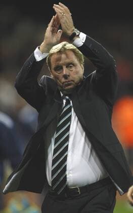 Tottenham manager Harry Redknapp applauds the fans at the final whistle Carling Cup Stoke City v Tottenham Hotspur 20th September, 2011 EDITORIAL USE ONLY. No use with unauthorised audio, video, data, fixture lists, club league logos or live services. Online in-match use limited to 120 images, no video emulation. No use in betting, games or single club league player publications.