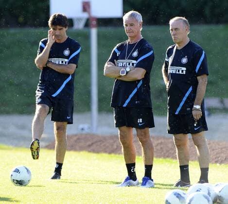 Appiano Gentile (Como) 22 09 2011 - Training Inter Mailand: Claudio Ranieri-Paolo Benetti-Daniele Bernazzani 