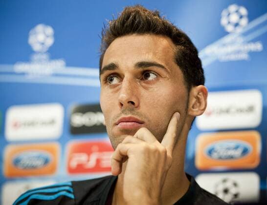 Alvaro Arbeloa, player of Real Madrid CF, speaks to the media in a press conference before theUEFA Champions League match between his team - Valdebebas, Madrid, 26 09 2011 