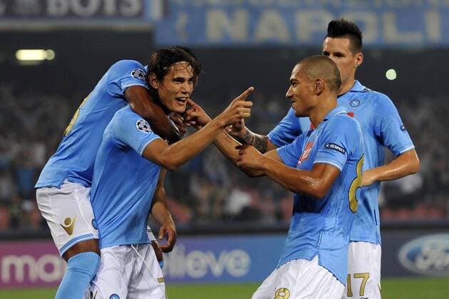 Champions League, SSC Napoli - Villarreal CF, Edinson Cavani 