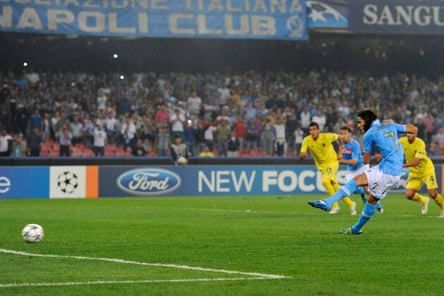 Champions League, SSC Napoli - Villarreal CF, Edinson Cavani 