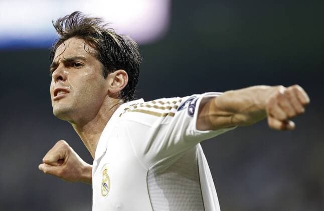Real Madrid s Kaka celebrates during UEFA Champions League, Real CF Madrid - AFC Ajax Amsterdam ----  (201109275095)