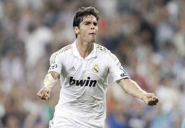 Real Madrid s Kaka celebrates during UEFA Champions League, Real CF Madrid - AFC Ajax Amsterdam ---- (201109275061)
