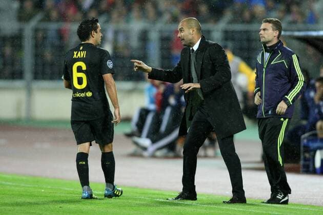 Champions League, Minsk, BATE Borisov - FC Barcelona, Xavi Hernandez, Josep Pep Guardiola  0S3G8650 o00 Barca