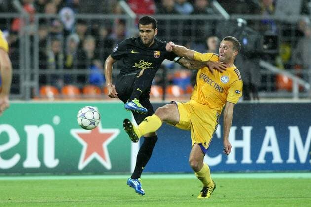 Champions League, Minsk, BATE Borisov - FC Barcelona, DANI ALVES  0S3G8777 o00 Barca