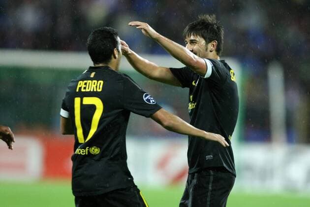 Champions League, Minsk, BATE Borisov - FC Barcelona, Pedro Rodriguez and DAVID VILLA  0S3G8673 o00 Barca