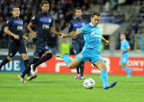 Zenit s Alexander Kerzhakov seen in an UEFA Champions League Group G, Zenit St Petersburg - FC Porto  RE0EF170